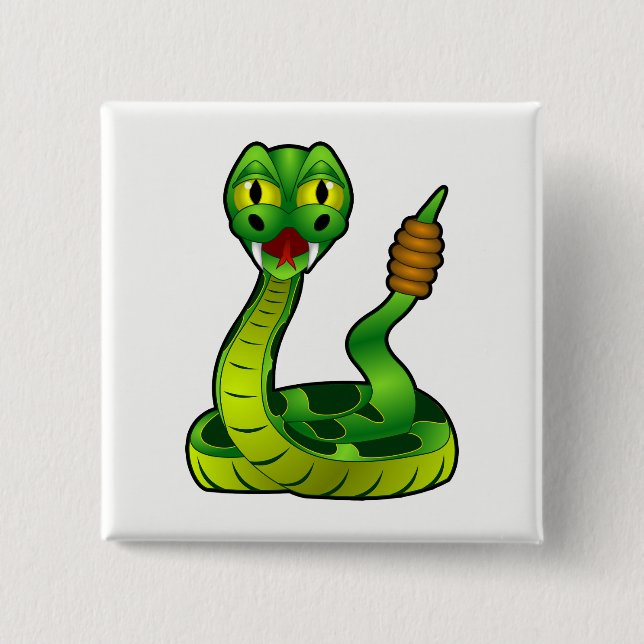 Rattlesnake Pinback Button (Front)