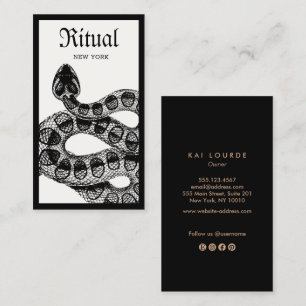 Rattlesnake Snake Macabre Business Card