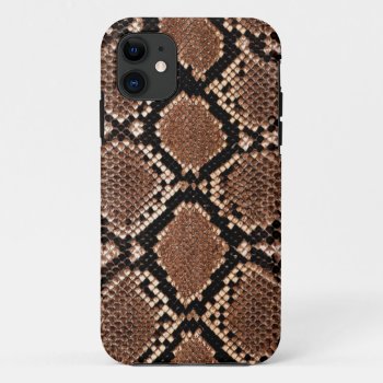 Rattlesnake Snake Skin Leather Faux Iphone 11 Case by ipadiphonecases at Zazzle