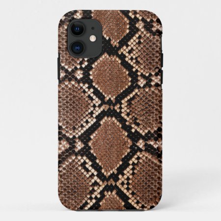 Rattlesnake Snake Skin Leather Faux Iphone 11 Case