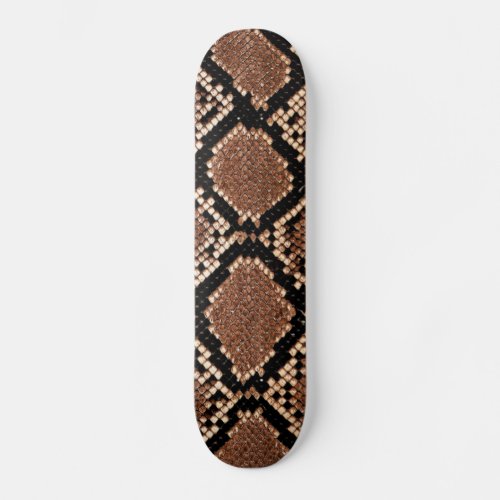Rattlesnake Snake Skin Leather Faux Skateboard Deck