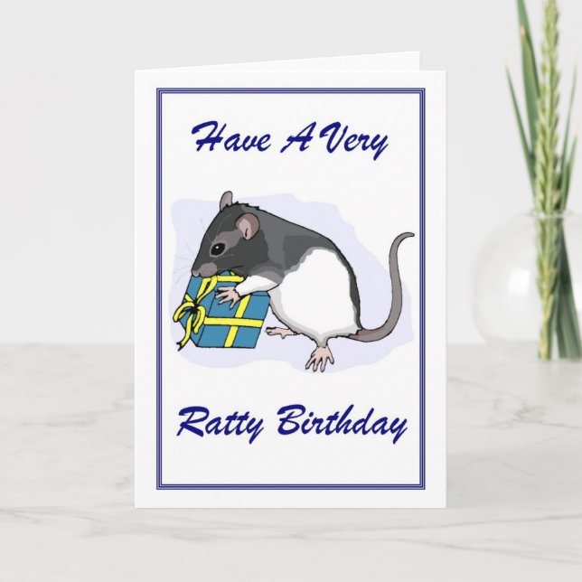 Ratty Birthday Card (Front)