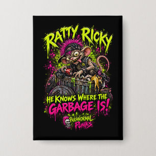 Ratty Ricky – Paranormal Punks Button