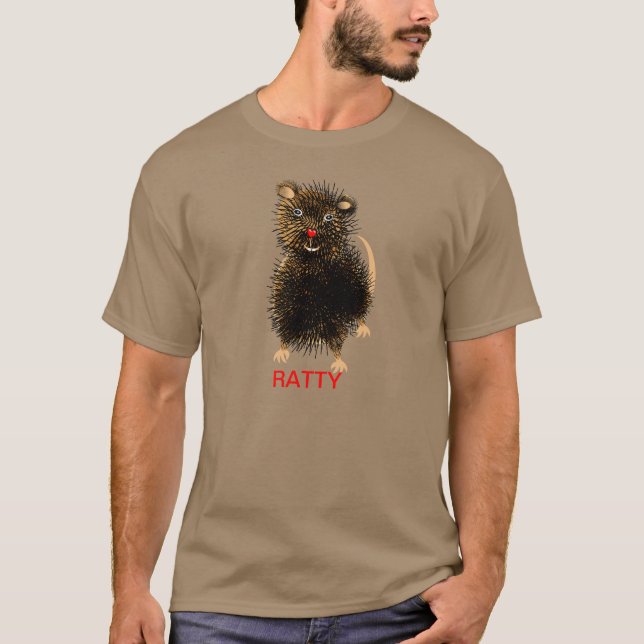 Ratty The  Whimsical Funny Cute Rat T-Shirt (Front)