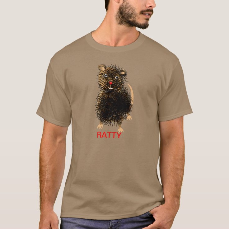 Ratty The Whimsical Funny Cute Rat T-Shirt | Zazzle