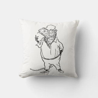 Ratty - Wind In the Willows (1908 Illustration) Throw Pillow