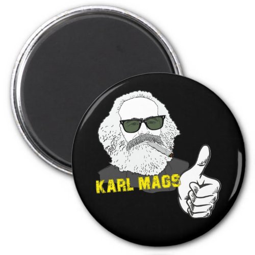 Rauchender Karl Mags mit Sonnenbrille Magnet