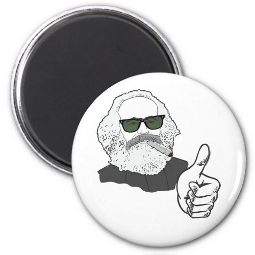 Rauchender Karl Marx mit Sonnenbrille Magnet