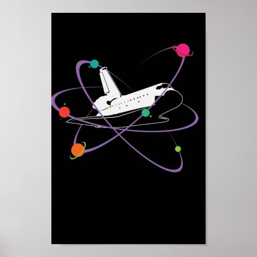 Raumschiff im Weltraum Poster