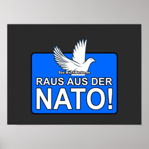 RAUS FROM NATO (peace dust)   -POSTER Poster