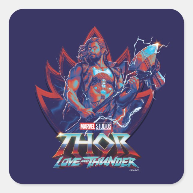 Ravager Thor Guardians of the Galaxy Graphic Square Sticker (Front)