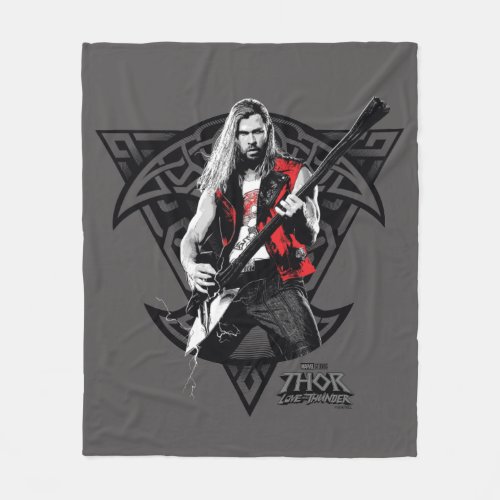 Ravager Thor Heavy Metal Norse Character Graphic Fleece Blanket