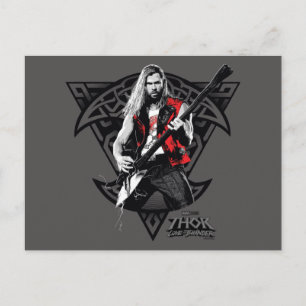 Ravager Thor Heavy Metal Norse Character Graphic Postcard