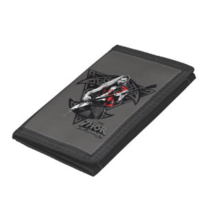 Ravager Thor Heavy Metal Norse Character Graphic Tri-fold Wallet