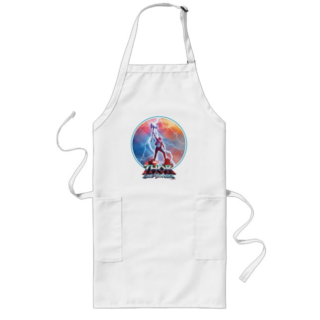 Ravager Thor On Mountain Top With Stormbreaker Long Apron (Front)