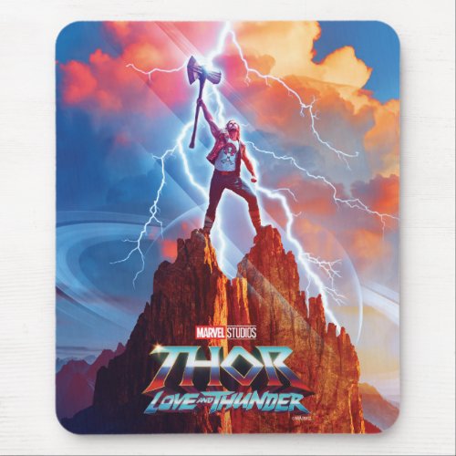 Ravager Thor On Mountain Top With Stormbreaker Mouse Pad