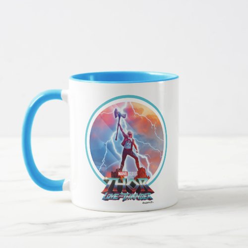 Ravager Thor On Mountain Top With Stormbreaker Mug