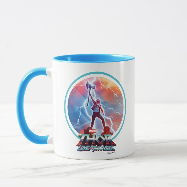 Ravager Thor On Mountain Top With Stormbreaker Mug (Left)