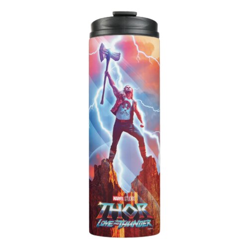 Ravager Thor On Mountain Top With Stormbreaker Thermal Tumbler