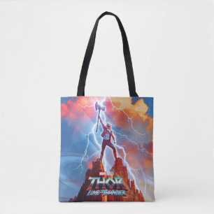Ravager Thor On Mountain Top With Stormbreaker Tote Bag