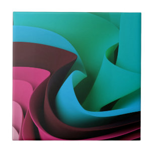 Rave Flow Movement Design Ceramic Tile