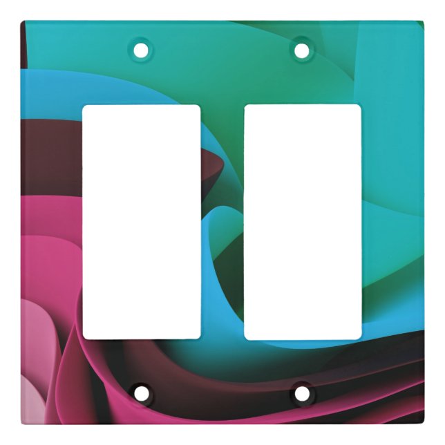 Rave Flow Movement Design Light Switch Cover (Front)