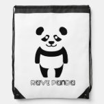 Rave Panda Drawstring Bag at Zazzle