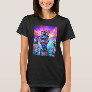 Rave Party Psychedelic EDM Trance Club DJ design P T-Shirt