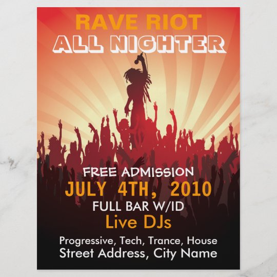 Rave Riot 2 Music Flyer