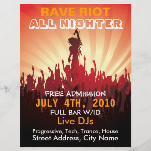 Rave Riot 2 Music Flyer