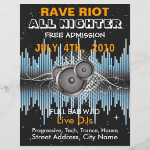 Rave Riot Music Flyer
