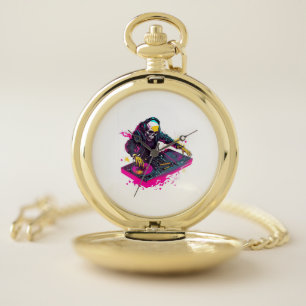 Rave Skull � EDM Party Skeleton DJ Pocket Watch