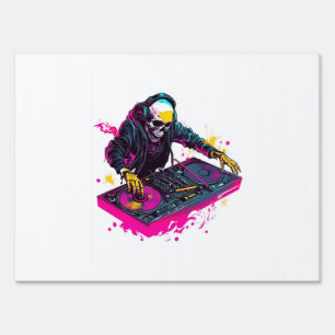 Rave Skull � EDM Party Skeleton DJ Sign