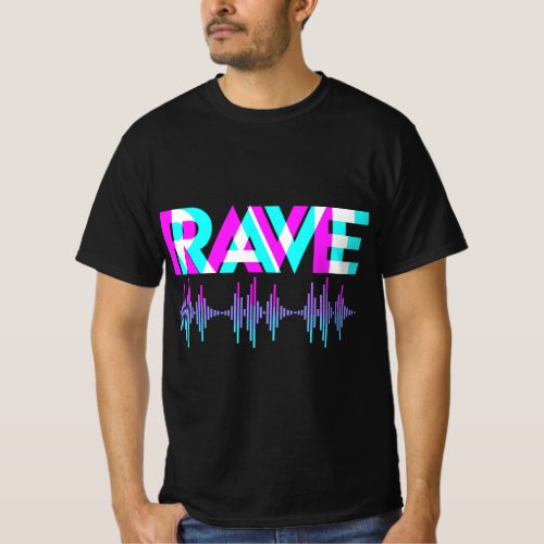 Rave Techno Music Synthesizer DJ Gift Raver T_Shirt