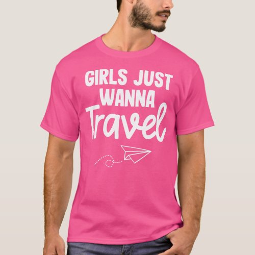 ravel Girl Quote Cute Paper Airplane Vacation rave T_Shirt