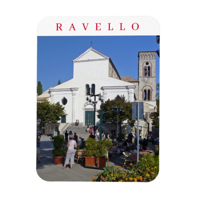 Ravello church view fridge magnet (Vertical)
