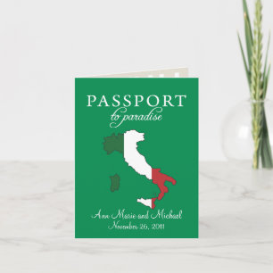 Ravello Italy Passport Wedding Invitation