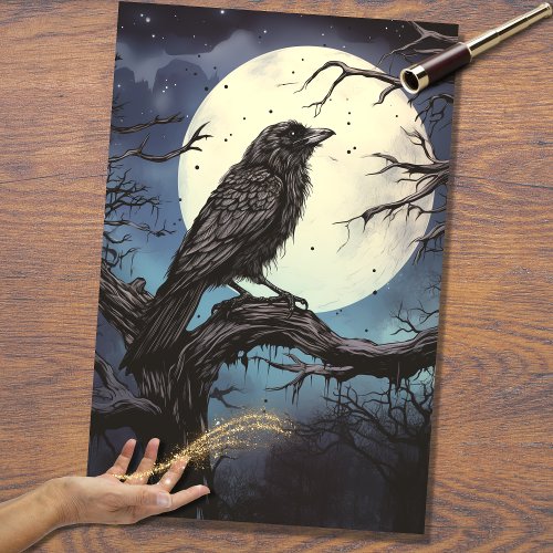 Raven 1 Halloween Decoupage Paper