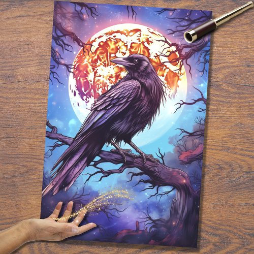 Raven 3 Halloween Decoupage Paper