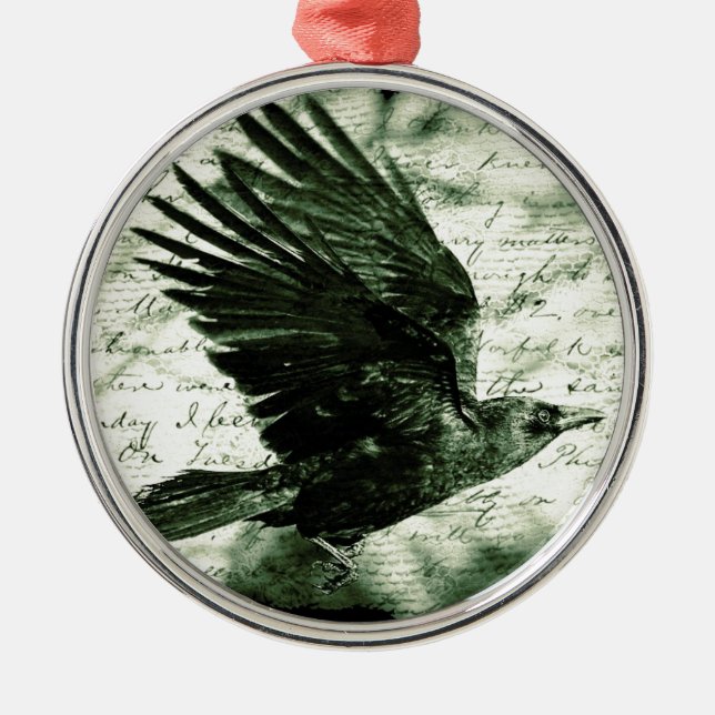 Raven 9 metal ornament (Front)