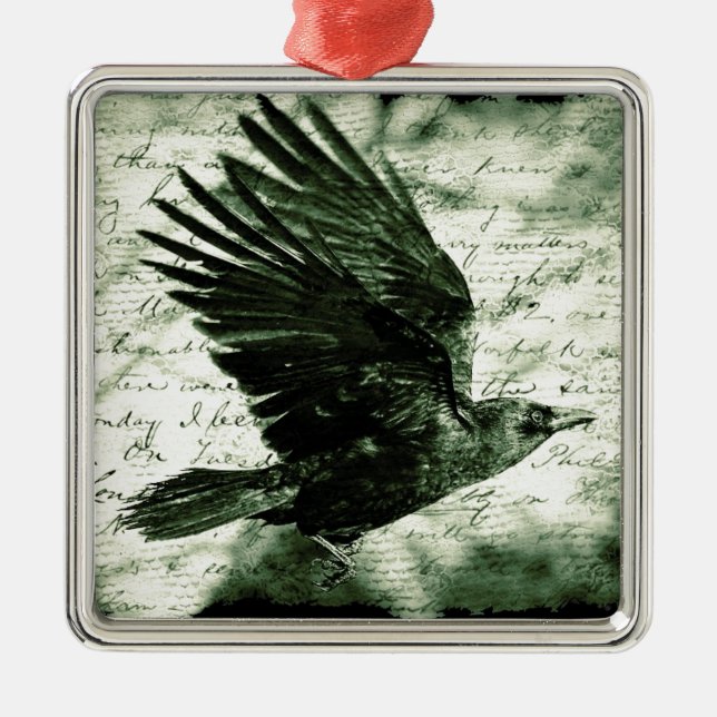 Raven 9 metal ornament (Front)