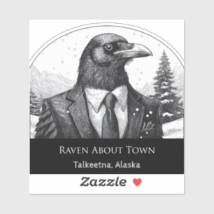 Raven About Talkeetna - Cut Vinyl Sticker