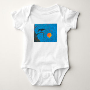 Raven and Full Moon Baby Bodysuit