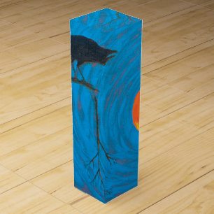 Raven and Full Moon Wine Box