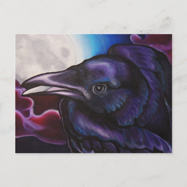 Raven and Moon Postcard (Front)