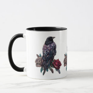 Raven and Roses Coffee Mug