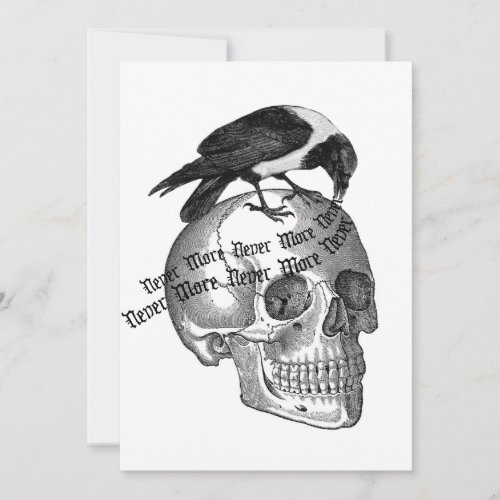 Raven and Skull Halloween Party Invitation