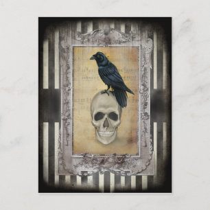 Raven and Skull Postcard