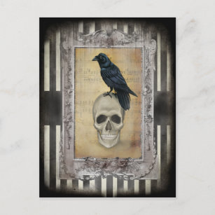 Postcard limited - Gothic/Gruft/WGT limitiert Skull Postkarte Schädel 