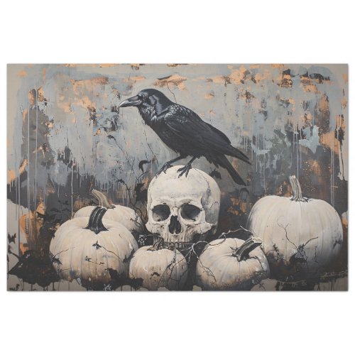 Raven and Skull Tissue Paper for Furniture